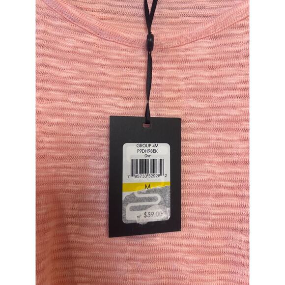 DKNY Peach Textured Short Sleeve Top NWT Size MED MSRP $59 - Picture 4 of 5
